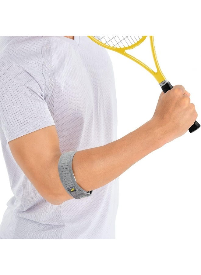 Bracoo Tennis-Golfer Elbow Strap, Quality Compression EVA Pad for Tendonitis, Muscle Strain Relief, EP40, One Size, Gray - Image 3